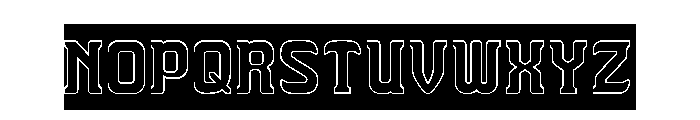 THE TROJAN HORSE-Hollow-Inverse Font UPPERCASE