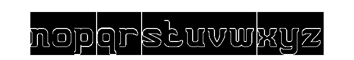 THE TROJAN HORSE-Hollow-Inverse Font LOWERCASE