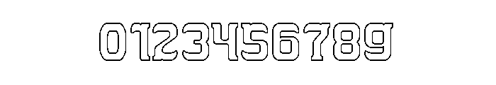 THE TROJAN HORSE-Hollow Font OTHER CHARS