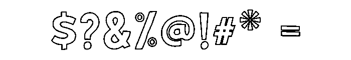 Thalora Outline Font OTHER CHARS
