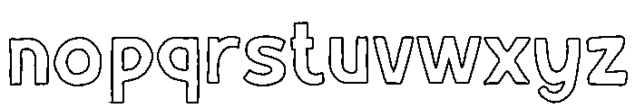 Thalora Outline Font LOWERCASE