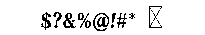 Thamara Classic Font OTHER CHARS