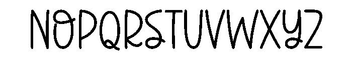 Thankful Handmade Font UPPERCASE