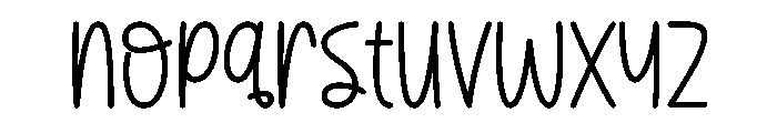 Thankful Handmade Font LOWERCASE