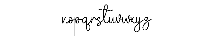 Thankfullys Font LOWERCASE