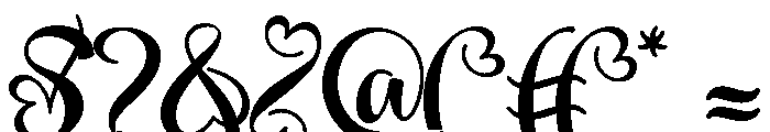 Thanks Beauty Font OTHER CHARS