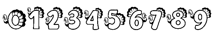 Thanksgiving Turkey Font OTHER CHARS