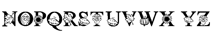Thanksgiving hand drawn Font UPPERCASE