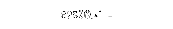 The Alkomadty Font OTHER CHARS