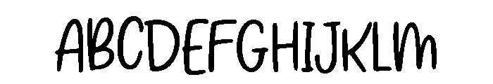 The Alphabet Youbie Regular Font UPPERCASE