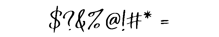 The Alphabet Youbie Thin Script Font OTHER CHARS