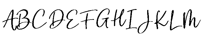 The Alphabet Youbie Thin Script Font UPPERCASE