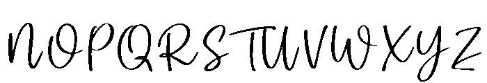 The Alphabet Youbie Thin Script Font UPPERCASE