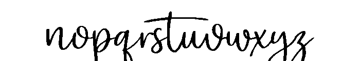 The Alphabet Youbie Thin Script Font LOWERCASE