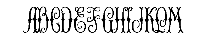 The Arkanes Decorative Base Font UPPERCASE