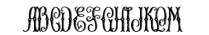 The Arkanes Decorative Regular Font UPPERCASE