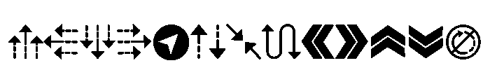 The Arrow Path Font UPPERCASE