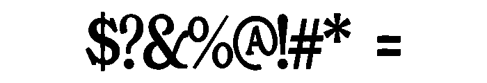 The Balerus Font OTHER CHARS