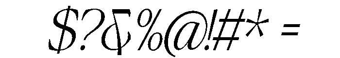 The Bilstein Editorial Cond Ita Font OTHER CHARS