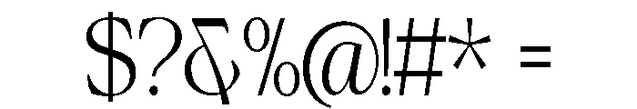The Bilstein Editorial Cond Font OTHER CHARS