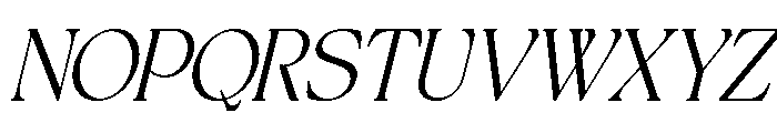 The Bilstein Editorial Italic Font UPPERCASE