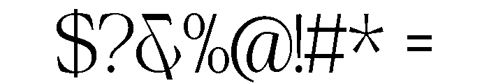 The Bilstein Editorial Regular Font OTHER CHARS