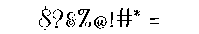 The Bohemian Script Regular Font OTHER CHARS