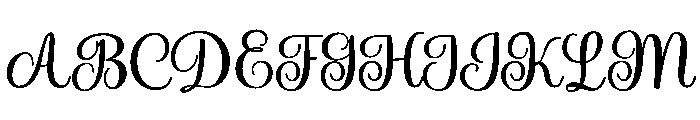 The Bohemian Script Regular Font UPPERCASE