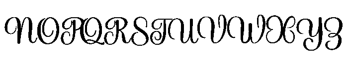 The Bohemian Script Regular Font UPPERCASE