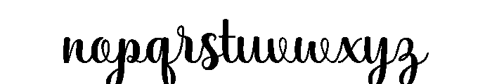 The Bohemian Script Regular Font LOWERCASE