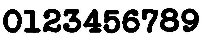 The Bold Typewriter Regular Font OTHER CHARS