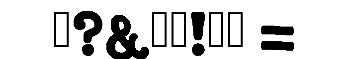 The Bold Typewriter Regular Font OTHER CHARS