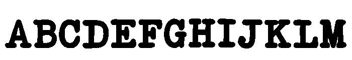 The Bold Typewriter Regular Font UPPERCASE