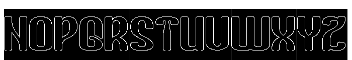 The Brighter Fortress-Hollow-In Font UPPERCASE