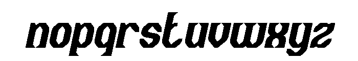 The Cosmic Heart Bold Italic Font LOWERCASE