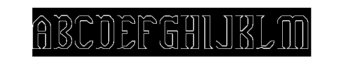 The Cosmic Heart-Hollow-Inverse Font UPPERCASE