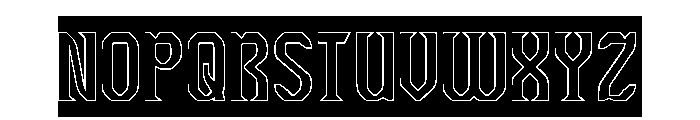 The Cosmic Heart-Hollow-Inverse Font UPPERCASE