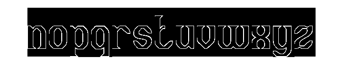 The Cosmic Heart-Hollow-Inverse Font LOWERCASE