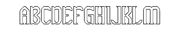 The Cosmic Heart-Hollow Font UPPERCASE