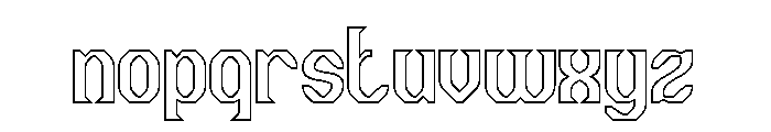 The Cosmic Heart-Hollow Font LOWERCASE
