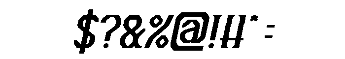 The Cosmic Heart Italic Font OTHER CHARS