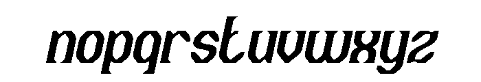 The Cosmic Heart Italic Font LOWERCASE
