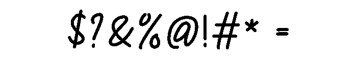 The Crafty Script Font OTHER CHARS