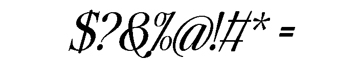 The Ethicly Bold Cond Ita Font OTHER CHARS