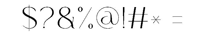 The Genium Font OTHER CHARS