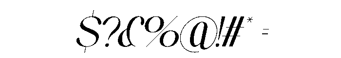 The Genova Italic Font OTHER CHARS