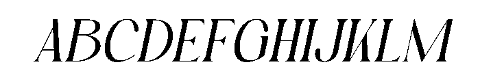 The Genova Italic Font UPPERCASE