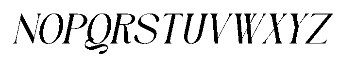 The Genova Italic Font UPPERCASE