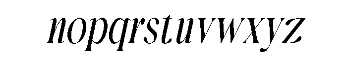 The Genova Italic Font LOWERCASE