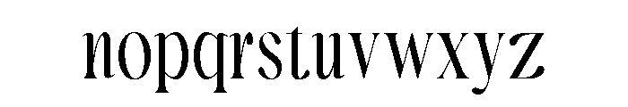 The Genova Font LOWERCASE